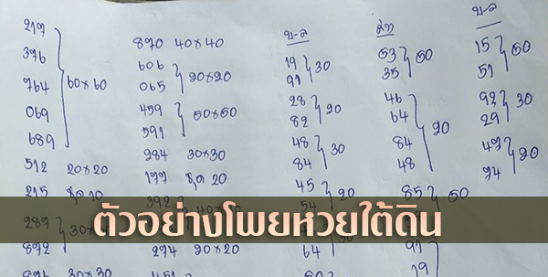 แทงหวยใต้ดิน คนไทยคุ้นเคยดี